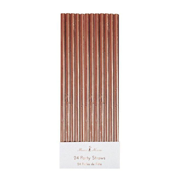 Rose Gold Foil Party Straws
