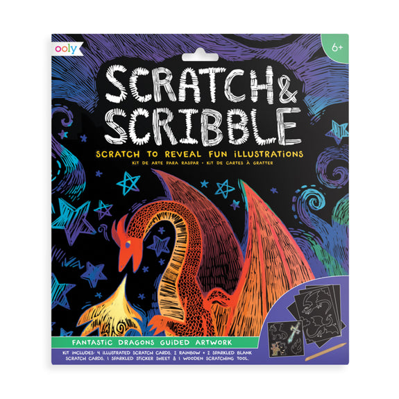 Scratch And Scribble Scratch Art Kit Dragons