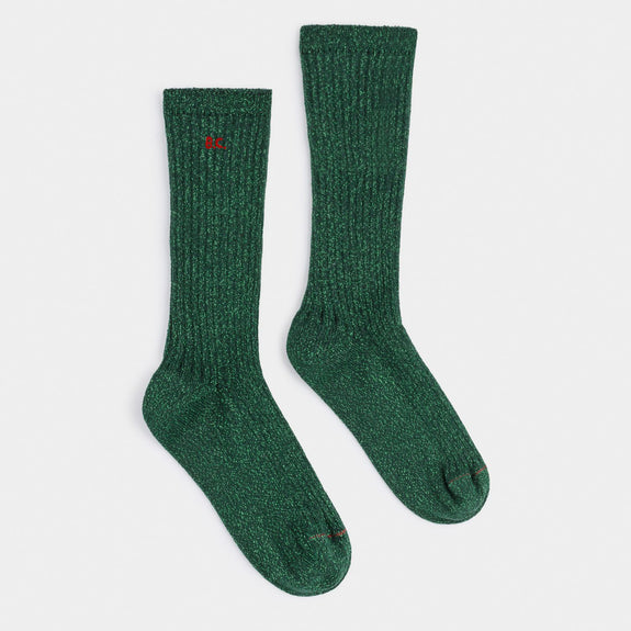 Green Lurex Socks