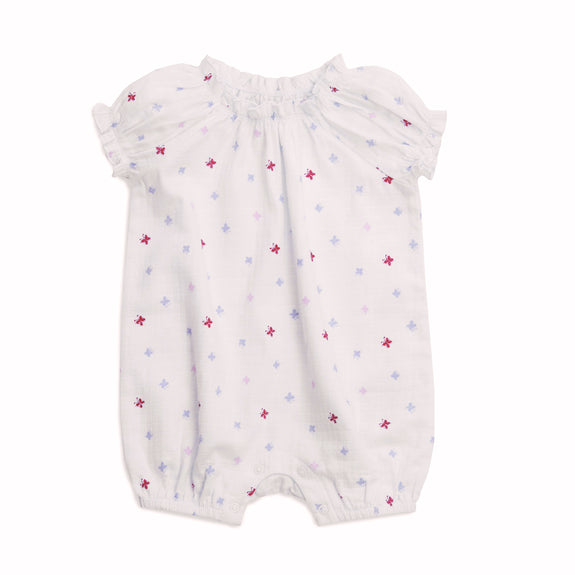 Gathered Romper - Butterfly