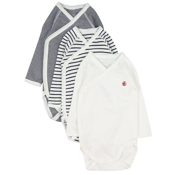 Longsleeve Crossover 3-Pack Stripe Bodysuit