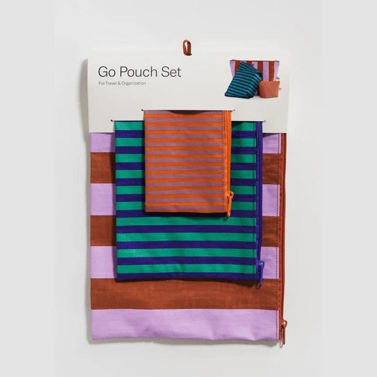 Go Pouch Set - Piazza Stripe – Yolk | free range design