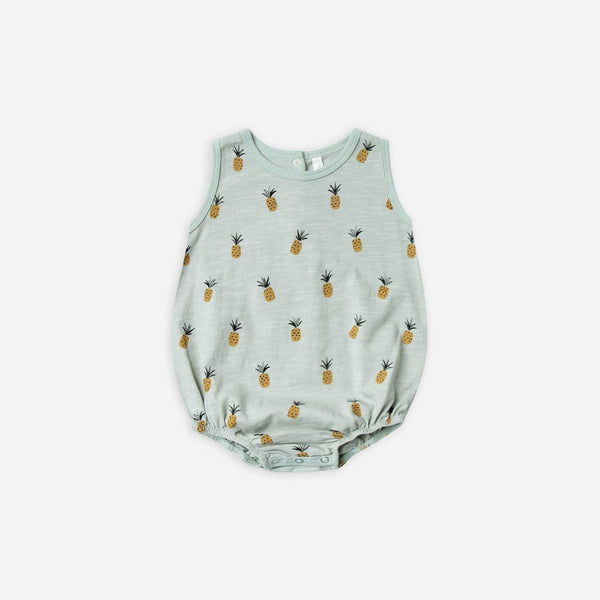 Rylee Pineapples Bubble Onesie Seafoam