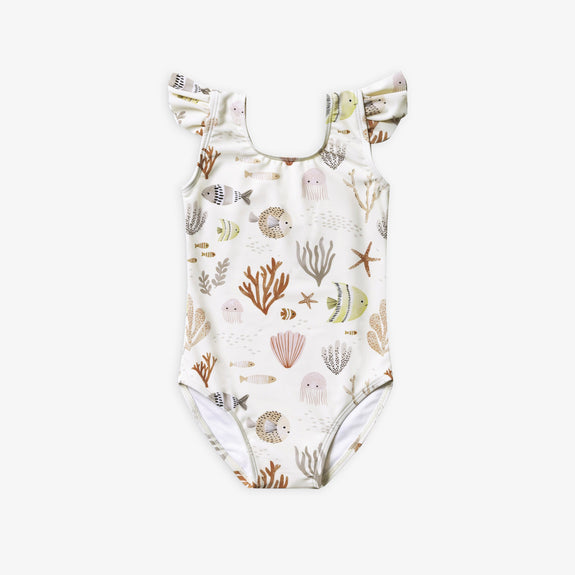 Frill One Piece Swimsuit - Sea Life