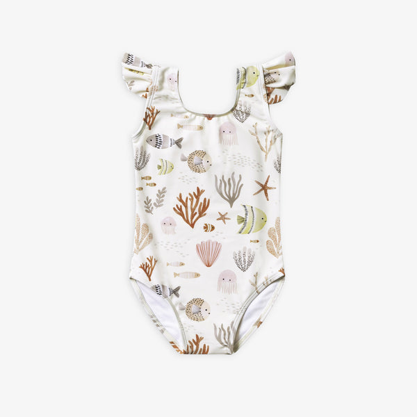 Frill One Piece Swimsuit - Sea Life