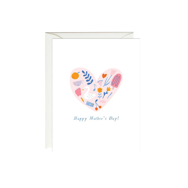 Pink Heart Mother's Day Card