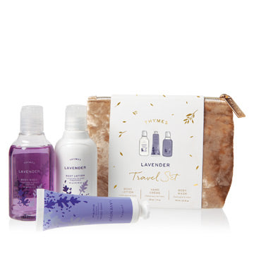 Lavender Travel Set with Beauty Bag
