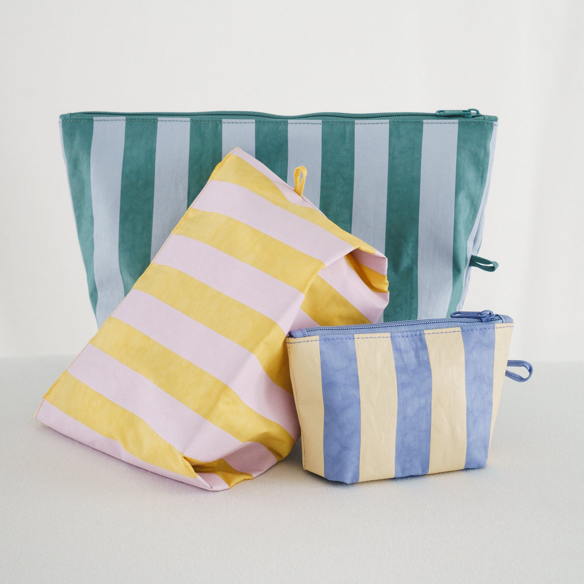 Go Pouch Set Pastel Stripes – Yolk | free range design