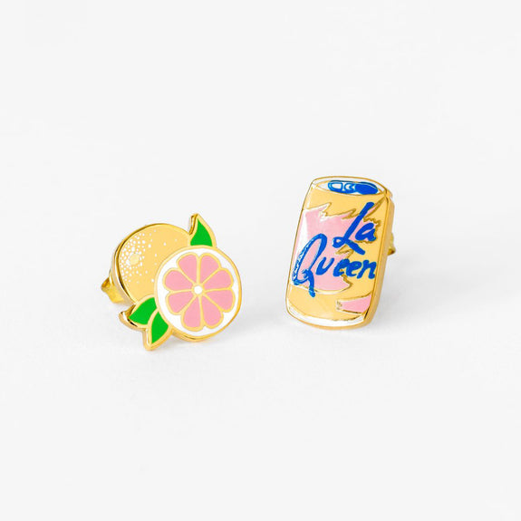 La Queen & Grapefruit Earrings