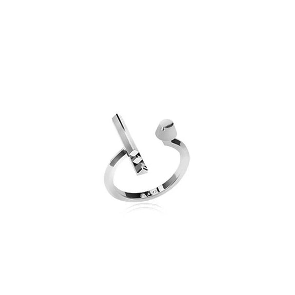 Key Fem Ring - Sterling Silver