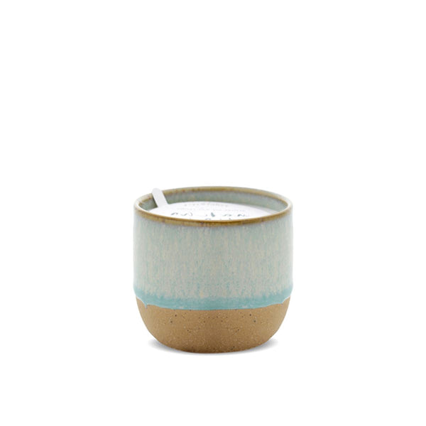 Kin Mint Reactive Dripped Glaze Candle - Matcha Tea + Bergamot