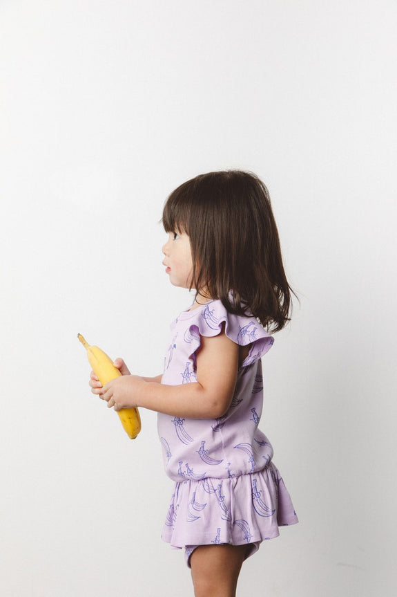 Kira Banana Dress Onesie Violet