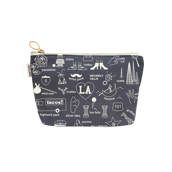 Los Angeles Zipped Pouch (Gray)