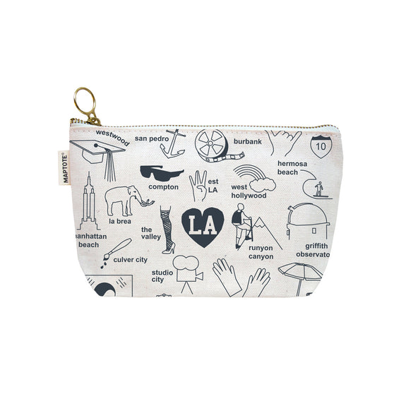 Los Angeles Zipped Pouch Natural