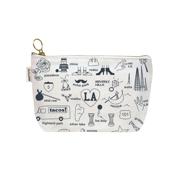 Los Angeles Zipped Pouch Natural