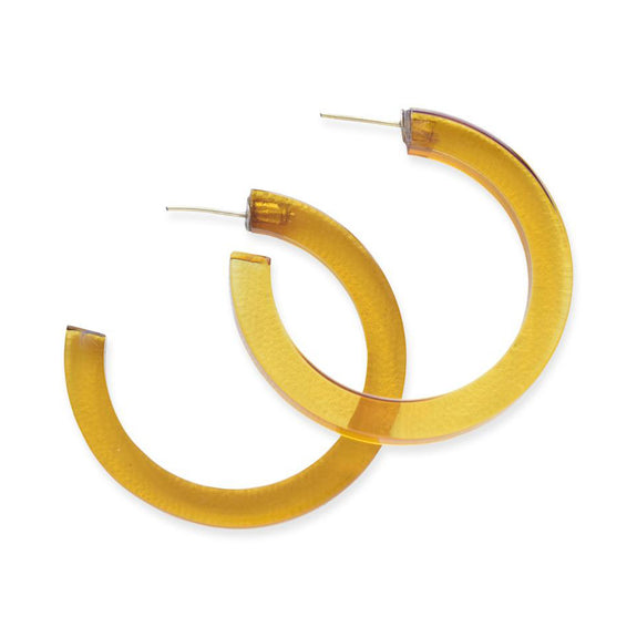 Lucite Hoop Small Amber