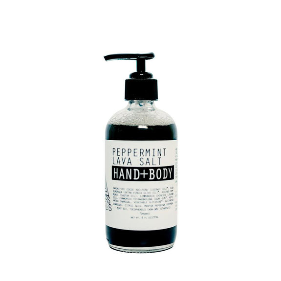 Peppermint Lava Salt Hand+Body Wash 8oz