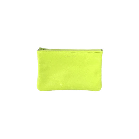 Flat Zip Pouch (Fluoro Yellow)