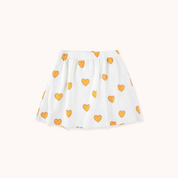 Hearts Skirt - Off-White/Yellow