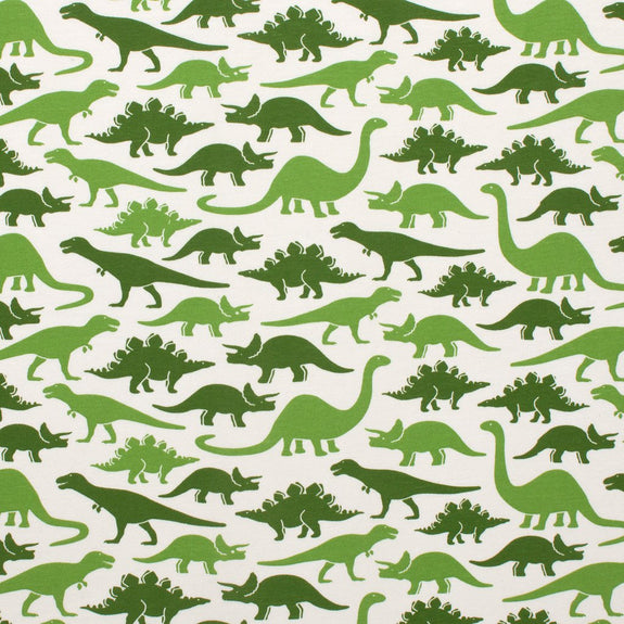Short Sleeve Snapsuit Dinosaurs Green