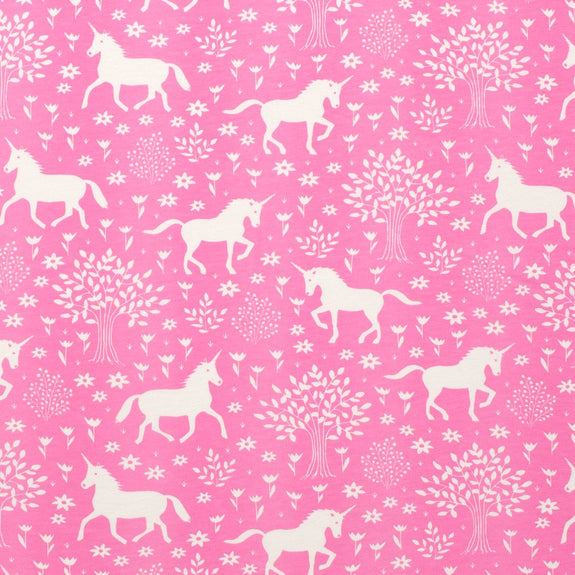 Lightweight Jersey Baby Blanket - Magical Forest Pink