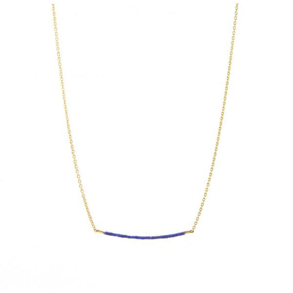 Tuesday Lapis Lazuli Bead Necklace