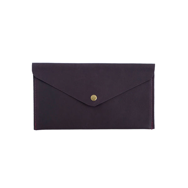 Large Violet Envelope Wallet - Black