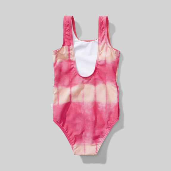 Water Dye Bathing Suit Pink Tye Dye
