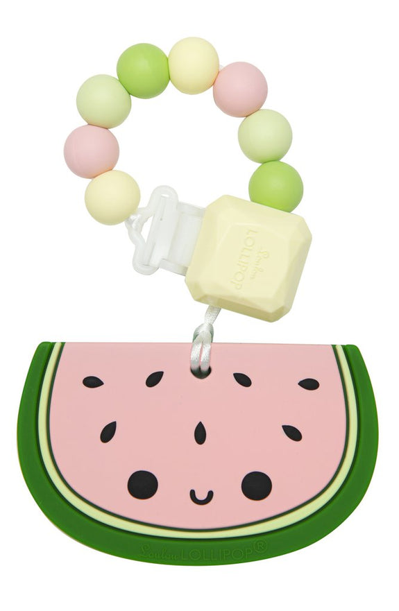 Silicone Teether Holder Set - Watermelon