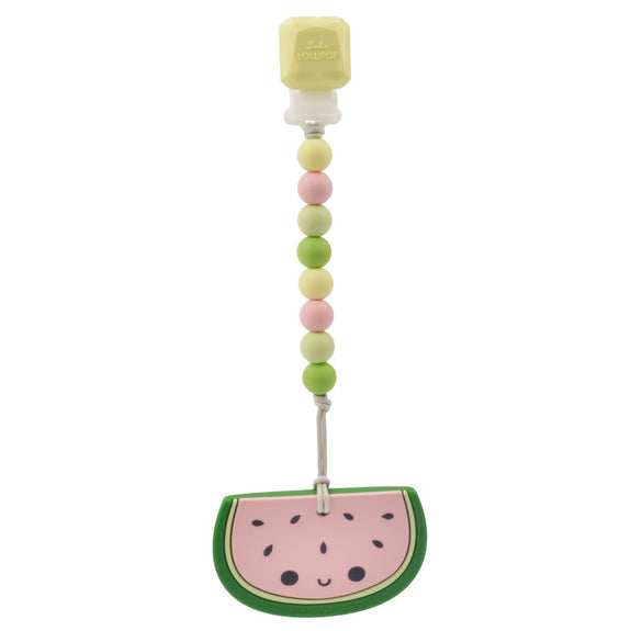 Silicone Teether Holder Set - Watermelon