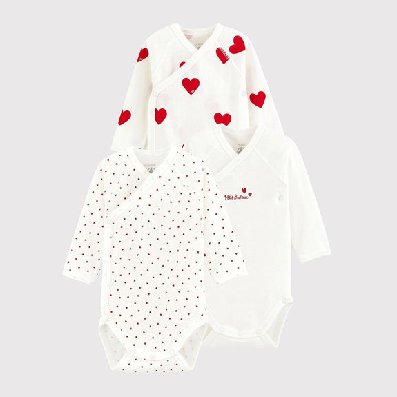 Long Sleeve Crossover 3-pack Heart Body