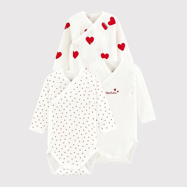 Long Sleeve Crossover 3-pack Heart Body