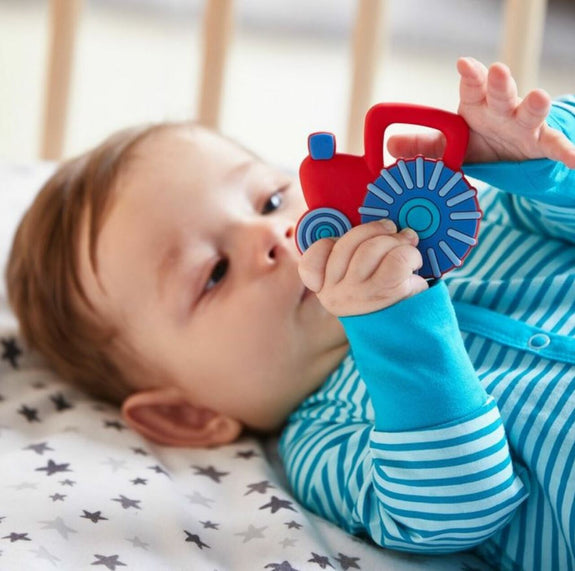 Rainbow Caterpillar Wooden Rattle & Teether