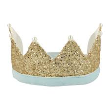 Gold Glitter Fabric Crown