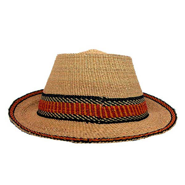 Woven Grass Fedora Style Hat
