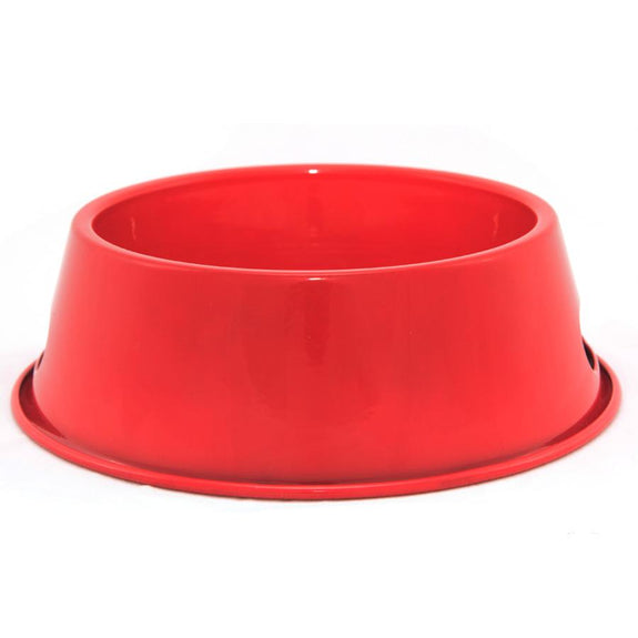 Red Enamelware Dog Bowl - 12 oz