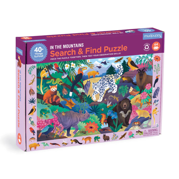 In the Mountains 64 Piece Search & Find Puzzle