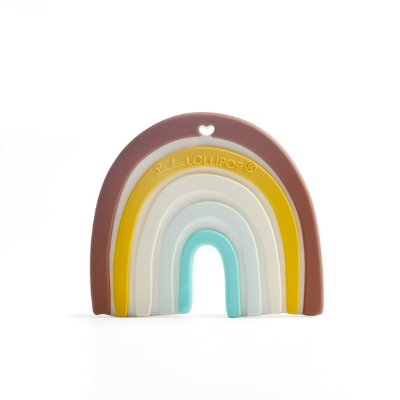 Neutral Rainbow Silicone Teether - Single