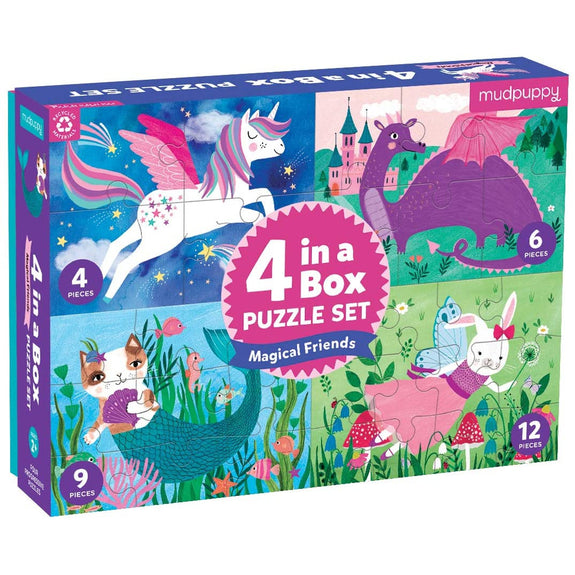 Magical Friends 4-in-a-box Puzzles
