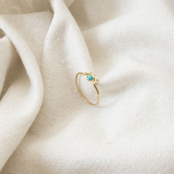 Beam Ring - Silver Turquoise