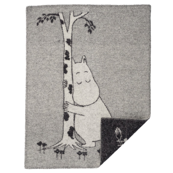 Moomin Tree Hug Wool Blanket Grey