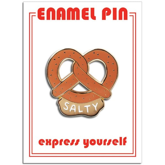 Found Enamel Pin Salty Pretzel
