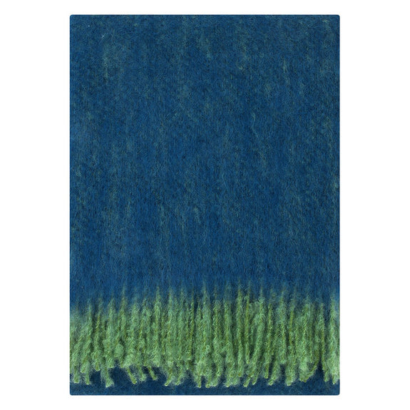 Revontulli Mohair Blanket - Green/Blueberry