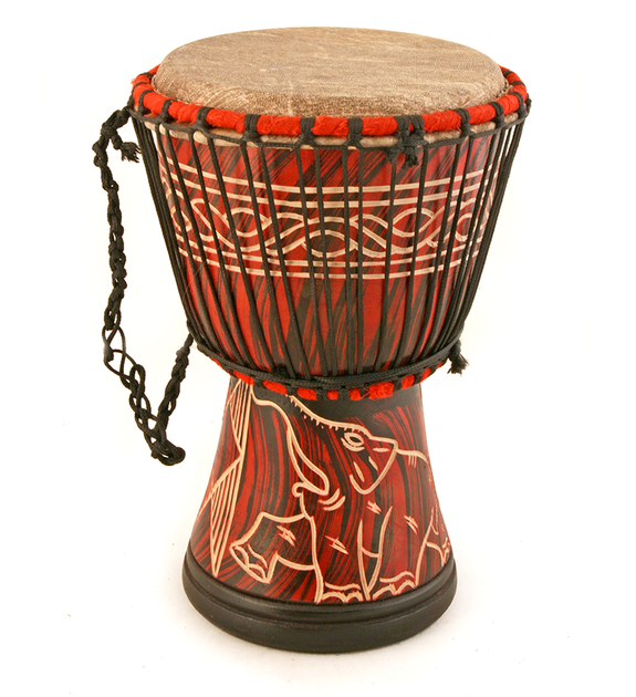 Ghanaian Djembe Hand Drum - Medium