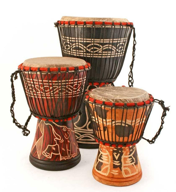Ghanaian Djembe Hand Drum - Large