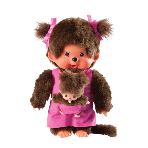 Monchhichi Mother with Baby - Pink