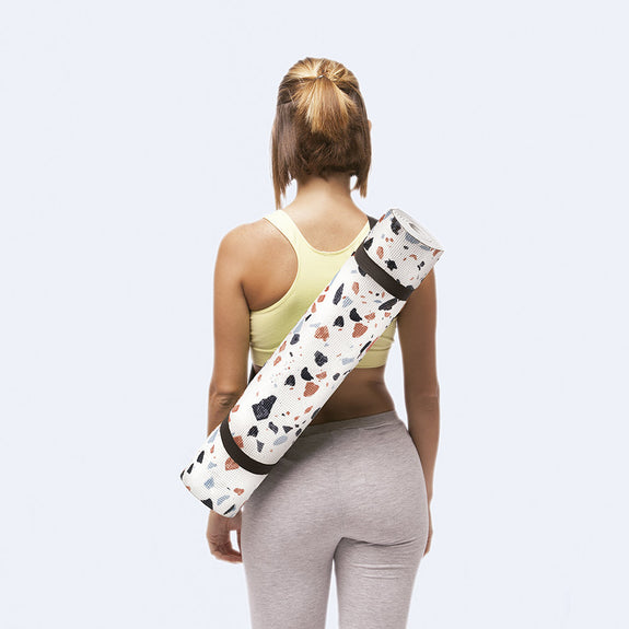 Yoga Mat - Terrazzo White