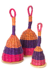 Elephant Grass Maracas Shaker - Purple/Pink/Orange - Various Sizes