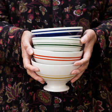 Vintage Stripe Bowl (comes in assorted colors)